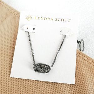 Kendra Scott Jewelry Elisa Black Drusy Necklace Kendra Scott